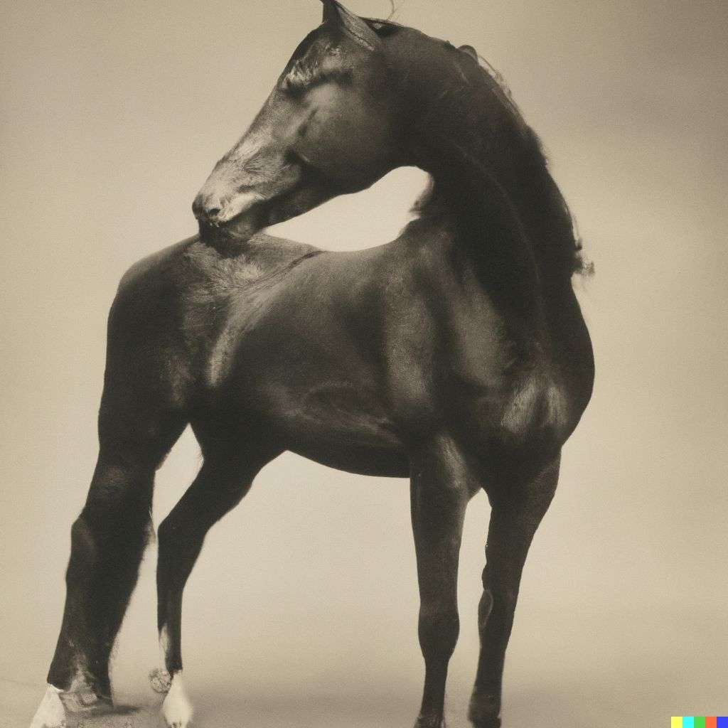 a horse, photograph taken by George Hurrell